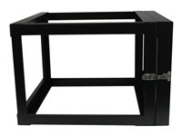 StarTech.com 6U Hinged Open Frame Wall Mount Network Rack - 4-Post 22" Depth Swing Out Computer Equipment Rack - 110lbs capacity (RK619WALLOH) - rack - 6U RK619WALLOH