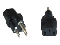 MicroConnect - adapter för effektkontakt - typ B till power IEC 60320 C13 PEUSABC13