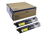 Brother TN900y - 2-pack - gul - original - tonerkassett TN900YTWIN