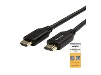 StarTech.com 10ft (3m) HDMI 2.0 Cable with Gripping Connectors, 4K 60Hz Premium Certified High Speed HDMI Cable with Ethernet, HDR10, 18Gbps, HDMI Video Cord for Monitor/TV, M/M, Black - Ultra HD HDMI Cord - HDMI-kabel - 3 m HDMM3MLP