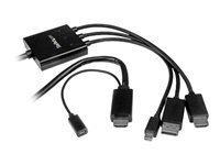 StarTech.com 2m 6 ft HDMI, DisplayPort or Mini DisplayPort to HDMI Converter Cable - HDMI, DP or Mini DP to HDMI Adapter Cable (DPMDPHD2HD) - videokort - DisplayPort / HDMI - 2 m DPMDPHD2HD