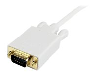 StarTech.com 6ft Mini DisplayPort to VGA Adapter Cable mDP to VGA - White - videokonverterare - vit MDP2VGAMM6W