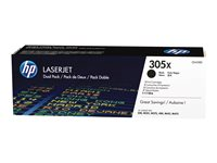 HP 305X - 2-pack - Lång livslängd - svart - original - LaserJet - tonerkassett (CE410XD) CE410XD