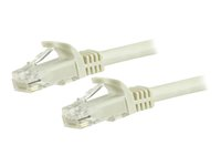 StarTech.com Cat6-patchkabel med hakfria RJ45-kontakter – 3 m, vit - patch-kabel - 3 m - vit N6PATC3MWH