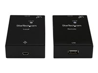 StarTech.com USB 2.0-förlängare över Cat5e/Cat6-kabel (RJ45) - Upp till 50 m - USB-portförlängare adapterkit med hög hastighet - Strömförsörjd - USB över Ethernet-kabelförlängare - 480 Mbps - Metall - USB-förlängningskabel - USB 2.0 USB2001EXTV