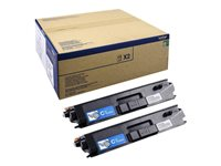 Brother TN900C - 2-pack - cyan - original - tonerkassett TN900CTWIN