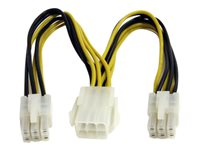 StarTech.com 6in PCI Express Power Splitter Cable - Power splitter - 6 pin PCIe power (M) to 6 pin PCIe power (F) - 5.9 in - yellow - PCIEXSPLIT6 - strömdelare - 6-stifts PCIe-ström till 6-stifts PCIe-ström - 15 cm PCIEXSPLIT6