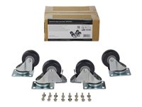 StarTech.com 4-Piece Caster Kit for Open Frame Rack - TAA Compliant Heavy Duty Casters - Includes Installation Hardware (4POSTRACK) - stödhjulssats för rack 4POSTCASTER