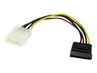 StarTech.com 15 cm 4-stifts LP4 till SATA-strömkabeladapter - strömkabel - SATA-ström till 4 pin intern effekt - 0.2 m SATAPOWADAP