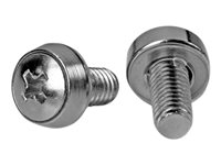 StarTech.com 50 Pkg M6 Mounting Screws for Server Rack Cabinet (CABSCREWSM6) - skruvsats CABSCREWSM6