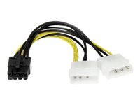 StarTech.com 6in LP4 to 8 Pin PCI Express Video Card Power Cable Adapter - lp4 to PCI express - molex to 8 pin PCIe (LP4PCIEX8ADP) - strömadapter - 4 pin intern effekt till 8-stifts PCIe-ström - 15.3 cm LP4PCIEX8ADP