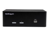 StarTech.com KVM-switch med 2 portar med dubbel VGA - USB 2.0 - omkopplare för tangentbord/video/mus/ljud/USB - 2 portar SV231DVGAU2A