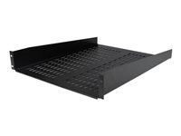 StarTech.com 1U Server Rack Shelf, 2U 22in Universal Fixed Vented Network Rack Shelf/Cantilever Tray for 19" AV/Data/Network Equipment Enclosure w/Cage Nuts & Screws, 50lbs Weight Cap. - 2U Network Rack Shelf (CABSHELF22V) - hylla för rack - 2U CABSHELF22V