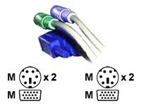 Adder - tangentbords-/video-/muskabel - 0.5 m VKVM-0.5M