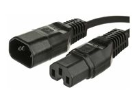 MicroConnect - förlängningskabel för ström - IEC 60320 C14 till IEC 60320 C15 - 1 m PE011410