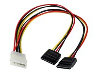 StarTech.com 12in LP4 to 2x SATA Power Y Cable Adapter - Molex to to Dual SATA Power Adapter Splitter - strömadapter - 4 pin intern effekt till SATA-ström PYO2LP4SATA