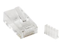 StarTech.com Modulär Cat 6 RJ45-kontakt för solidtråd - 50-pack - nätverkskontakt - klar CRJ45C6SOL50